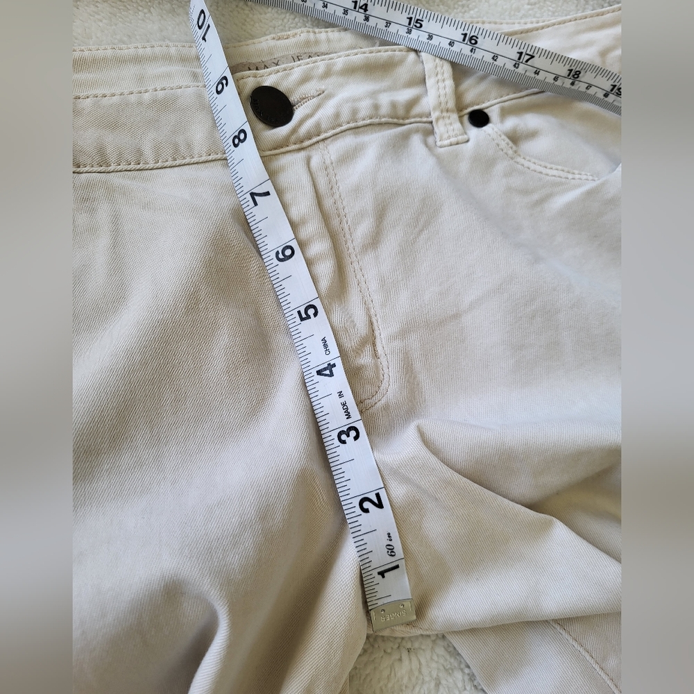 Max Skinny High Rise Jeans Ivory Women's Size 12 - Picture 7 of 10